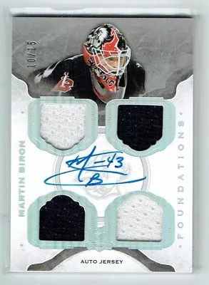 14-15 UD Upper Deck The Cup Foundations  Martin Biron  /15  Quad Jerseys  Auto • $59.99