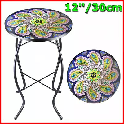 Patio Side Table Mosaic Table Accent Coffee Table Plant End Table Small Porch • $45.90