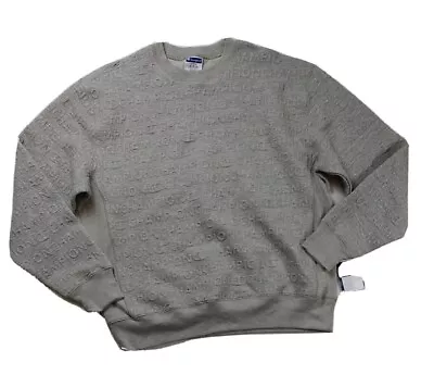 CHAMPION MENS 100% AUTHENTIC L/S CREWNECK SWEATER SIZE LARGE Gray • $49.99