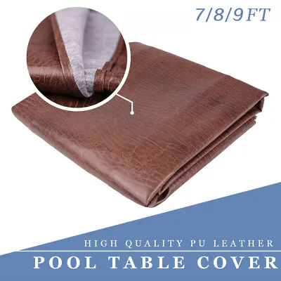 7ft 8ft 9ft Heavy Duty Billiard Pool Table Cover Fit Leatherette Dustproof Brown • $29.96