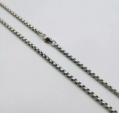 Pure Titanium Box Chain Necklace 3mm Men Unisex NO Allergic Skin Care Health 24  • $40.99