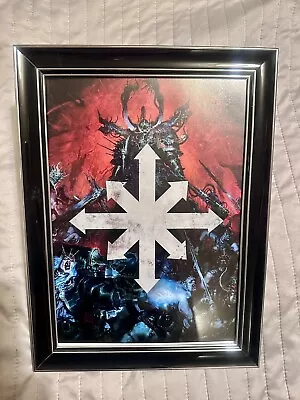 A4 Print 40k CHAOS Warhammer Abaddon Space Marine Black Legion Wall Mount FRAMED • £3