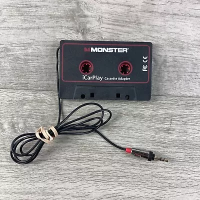 Monster Aux Cord Cassette Adapter 800 - ICarPlay For Car Tape Deck Aux To Dash • $9.49