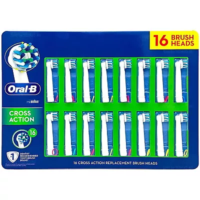 $68.95 • Buy 16 Pack Genuine Oral-b Cross Action Refills Replacement Electric Toothbrush Head