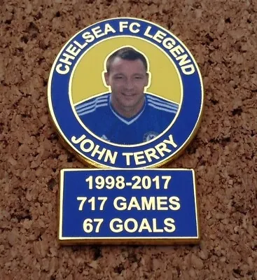 *NEW* CHELSEA FC LEGEND - JOHN TERRY Pin/Badge [blue/yellow] • £4
