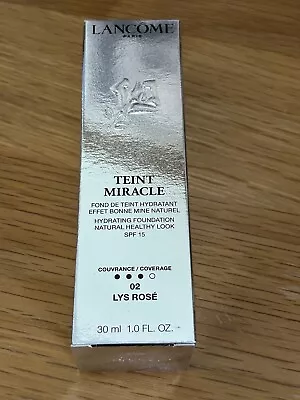 Lancome Teint Miracle Hydrating SPF15 Foundation Natural Look 02 Lys Rose • £10