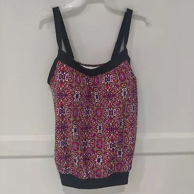 Lands' End Women's Blouson Tummy Hiding Tankini Top Size 16 Tall $60 8B082 • $33.99