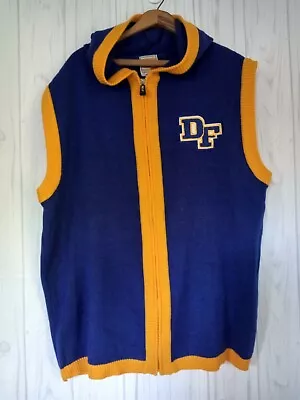 Vintage Delf Sweater Zip Vest With Hood Men's XL • $14