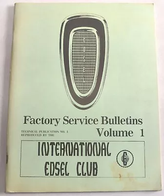 1958-1960 Edsel Factory Service Bulletins Volume 1 Shop Manual Supplement 1959 • $33.95