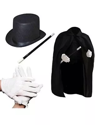 Kids Magician Costume Kids Toy Kit Set For Boy And Girls Top Hat Cape Magic • $10.92