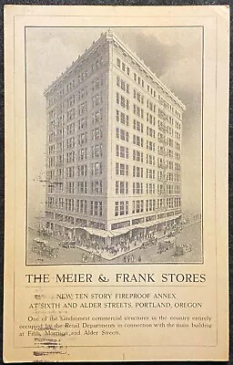 1910 **pre Wwi** ~the Meier & Frank Stores~ Portland Oregon (graphic) Postcard! • $13.99