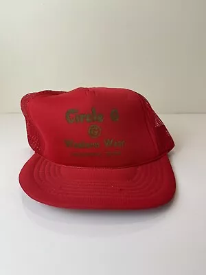 Vintage 90s Circle G Western Wear Red Snapback Hat Cap Texas  • $19.12