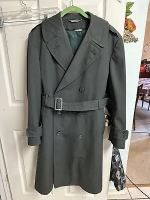 Vnt US  Army Issue Green Gabardine 67- C- 1779 DSA-100 Jacket Trench Coat 40 S • $46