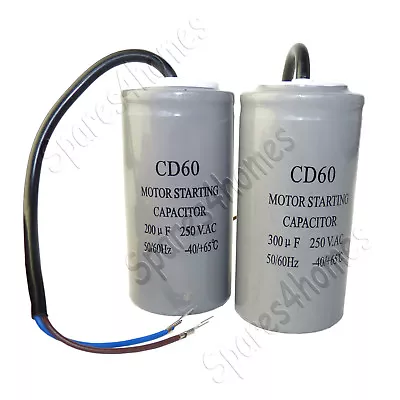 £7.90 • Buy 200uf 300uf CD60 250VAC 50/60hz Electric Motor Start Capacitor 