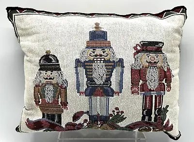 14 X 11 Vintage Home Made Christmas Nutcracker Tapestry Accent Pillow • $17.85