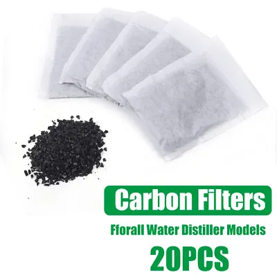 20 Pack Activated Carbon Charcoal Filter Bags Kit For Water Distiller Purifier • $23.75