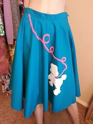 VTG 50's 60's Circle Swing Rockabilly Pinup Bombshell Retro Poodle Dog Skirt • $199.99