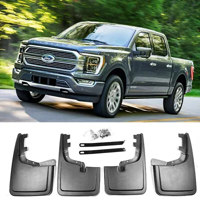 4 Pcs Factory Fitment Splash Mud Guards Flaps For 21-Up F150 W/O Fender Flare • $51.51