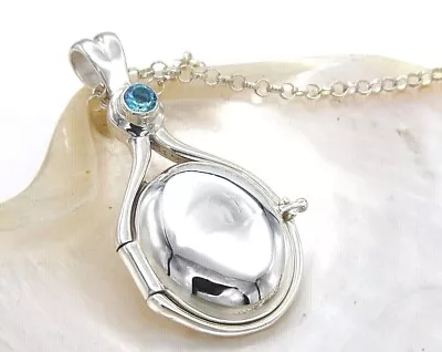 Hand Made In USA H2O Add Water Mermaids Locket Pendant SOLID 925 Sterling Silver • $69.77