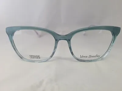 Vera Bradley Geniune Leather Leesha Teal Eyeglasses Frames 53-16-135 • $42.49