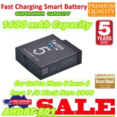 $16.77 • Buy AHDBT-501 Battery For GoPro Hero 5 Hero 5 Black Hero(2018) Hero 6 Hero 7 Black