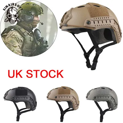 Tactical Military Safety Helmet Airsoft SWAT Base Jump Protective FAST Helmet • £17.99