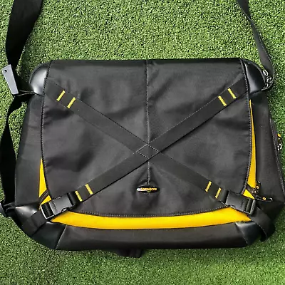 Large Samsonite 1910 Black And Yellow Laptop Messenger Shoulder Bag • £15