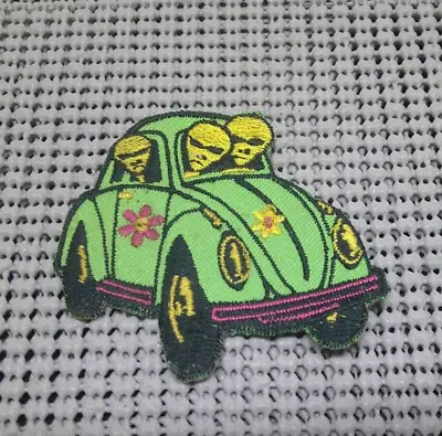 Alien VW Car Hippie Flower Vintage Kalan 1998 Embroidered Iron-On Patch • $11.05