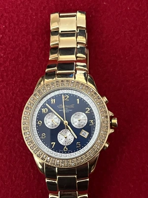 £350 • Buy INGERSOLL 18 Carat Gold Plated DIAMOND Mens Watch IG0122 NUMBER 48488 EX-DISPLAY
