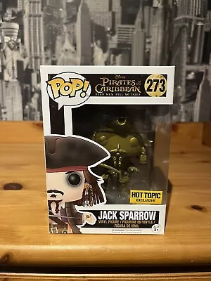 Jack Sparrow Gold Hot Topic Exclusive Funko Pop Pirates Of The Caribbean #273 • £25