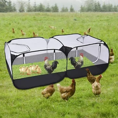 Chicken Run Tent Coop Hen Duck House Puppy Pet Hutch Home Backyard Nesting Fence • $45.99