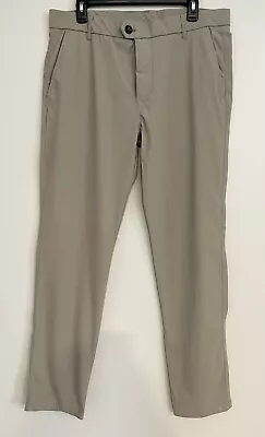 Greyson Oat Brown Beige Flat Front  Golf Pants Mens Size 35 X 32 READ • $40