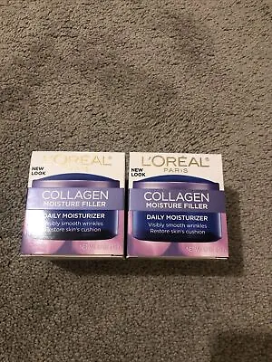 $19.99 • Buy L'Oreal Collagen Moisture Filler Wrinkles Anti-Aging, Moisturizer 1.7oz, 2 Boxes