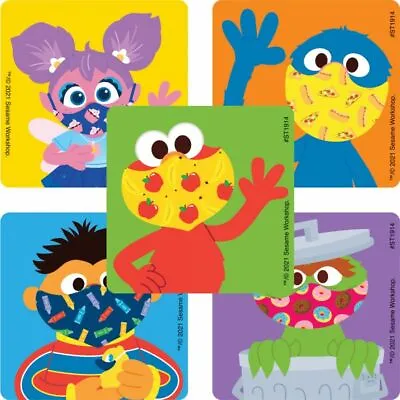 Sesame Street Stickers X 5 Party Favours Birthday Party Wearing Masks***Licensed • $1.77