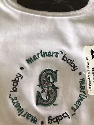 Seattle Mariners TEAM SPIRIT For Your Baby With White 2-Pack Baby Bibs -SEALED • $6.95