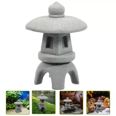 Mini Stone Pagoda Lantern Garden Statues Zen Accessories-OW • £12.68