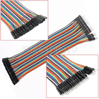 HOT 20cm 1X 40pcs Male To Female Dupont Wire Jumper Cable For Arduino Breadboard • $1.80