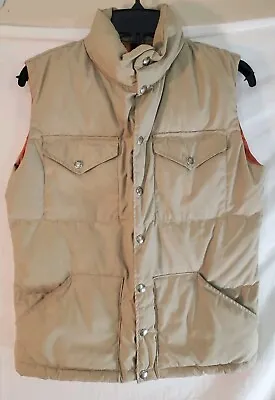 *Vintage The North Face XS USA Brown Label Goose Down Beige Puffer Vest  • $50.38