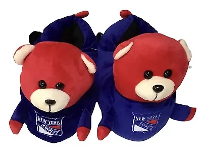 £9.95 • Buy New York Rangers NHL Ice Hockey Teddy Mascot Plush Slippers: Youth XL