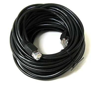 £11.95 • Buy 30m Network Ethernet Cable Cat5e RJ45 Black External Outdoor LAN PC Router Modem