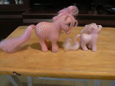 Vintage 1982 My Little Pony Cotton Candy And Baby - Authentic Hasbro  • $19.99