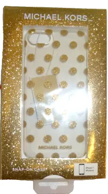 Michael Kors Phone Case Iphone 7 Or 8 Clear Polka Dot Snap On Nib Sale Mom • $24