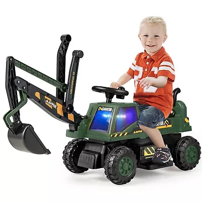 £72.99 • Buy Kids Electric Ride On Digger 6V Battery Powered Construction Toy Car Excavator