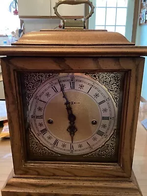 Vintage Howard Miller 8 Day 612-438 Oak Case Mantle Clock - Westminster Chimes • $47.42