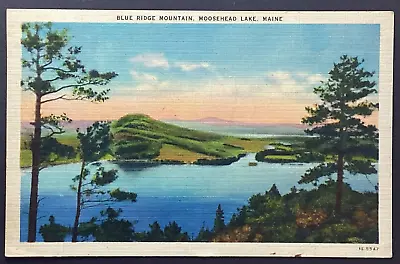 Blue Ridge Mountain Moosehead Lake Maine Vintage Linen Postcard Posted 1947 • $1.95