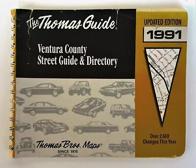 1991 Thomas Bros Guide Ventura County California Street Directory Map  Atlas CA • $13.99