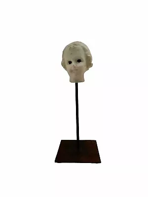 Bust Floating Small Doll Head On Metal Stand Stamped Darroglio Vintage Decor • $195