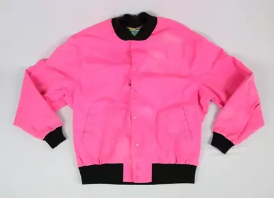 Vintage Wrangler Brushpopper Pink Snap Button Jacket Size Large • $49.99