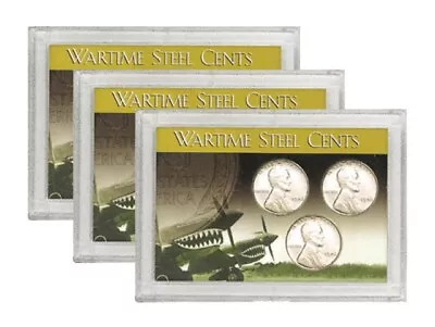 Wartime Steel Cent Frosty Coin Case Flying Tigers 2x3 Snaplock Holders 3 Pack • $8.32