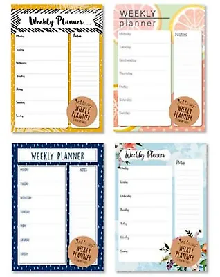 £3.49 • Buy A4 Weekly Planner To Do List Desk Notepad Meal Plan Home Office Tear Off Sheets